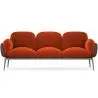 Buy 3-Seater Sofa - Upholstered in Velvet - Greda Brick 60652 in the United Kingdom