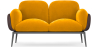 Buy 2-Seater Sofa - Upholstered in Velvet - Greda Yellow 60651 home delivery