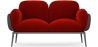 Buy 2-Seater Sofa - Upholstered in Velvet - Greda Red 60651 at MyFaktory