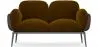 Buy 2-Seater Sofa - Upholstered in Velvet - Greda Olive 60651 - prices