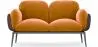 Buy 2-Seater Sofa - Upholstered in Velvet - Greda Mustard 60651 in the United Kingdom