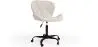 Buy Office chair upholstered in Bouclé fabric - Winka Black Frame White 61055 - in the UK