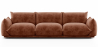 Buy 3-Seater Sofa - Velvet Upholstery - Urana Chocolate 61013 in the United Kingdom