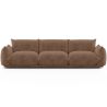 Buy 3-Seater Sofa - Velvet Upholstery - Urana Chocolate 61013 in the United Kingdom