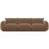 Buy 3-Seater Sofa - Velvet Upholstery - Urana Chocolate 61013 in the United Kingdom