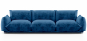Buy 3-Seater Sofa - Velvet Upholstery - Urana Dark blue 61013 - prices