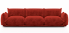 Buy 3-Seater Sofa - Velvet Upholstery - Urana Red 61013 - in the UK