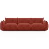 Buy 3-Seater Sofa - Velvet Upholstery - Urana Red 61013 - in the UK