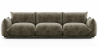 Buy 3-Seater Sofa - Velvet Upholstery - Urana Taupe 61013 - in the UK