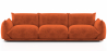 Buy 3-Seater Sofa - Velvet Upholstery - Urana Brick 61013 home delivery