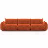 Buy 3-Seater Sofa - Velvet Upholstery - Urana Brick 61013 home delivery