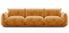 Buy 3-Seater Sofa - Velvet Upholstery - Urana Mustard 61013 in the United Kingdom