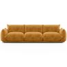 Buy 3-Seater Sofa - Velvet Upholstery - Urana Mustard 61013 in the United Kingdom