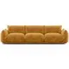 Buy 3-Seater Sofa - Velvet Upholstery - Urana Mustard 61013 in the United Kingdom