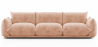 Buy 3-Seater Sofa - Velvet Upholstery - Urana Cream 61013 at MyFaktory
