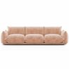 Buy 3-Seater Sofa - Velvet Upholstery - Urana Cream 61013 at MyFaktory