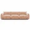 Buy 3-Seater Sofa - Velvet Upholstery - Urana Cream 61013 at MyFaktory