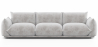 Buy 3-Seater Sofa - Velvet Upholstery - Urana Light grey 61013 home delivery
