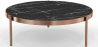 Buy Black Marble Coffee Table - 50cm Diameter - Louy Black 61093 - in the UK