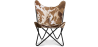 Buy Cow print leather butterfly chair Brown pony 58893 - in the UK