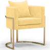 Buy Dining Chair - With armrests - Upholstered in Velvet - Vittoria Yellow 61009 in the United Kingdom