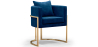 Buy Dining Chair - With armrests - Upholstered in Velvet - Vittoria Dark blue 61009 at MyFaktory