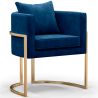 Buy Dining Chair - With armrests - Upholstered in Velvet - Vittoria Dark blue 61009 at MyFaktory