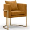 Buy Dining Chair - With armrests - Upholstered in Velvet - Vittoria Mustard 61009 in the United Kingdom