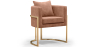 Buy Dining Chair - With armrests - Upholstered in Velvet - Vittoria Cream 61009 at MyFaktory