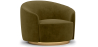 Buy Curved Design Armchair - Upholstered in Velvet - Treya Olive 60647 in the United Kingdom