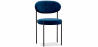 Buy Dining Chair - Upholstered in Velvet - Black Metal - Martha Dark blue 61003 - prices