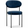 Buy Dining Chair - Upholstered in Velvet - Black Metal - Martha Dark blue 61003 - prices