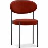 Buy Dining Chair - Upholstered in Velvet - Black Metal - Martha Red 61003 - in the UK