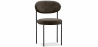 Buy Dining Chair - Upholstered in Velvet - Black Metal - Martha Taupe 61003 with a guarantee