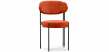 Buy Dining Chair - Upholstered in Velvet - Black Metal - Martha Brick 61003 home delivery