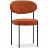 Buy Dining Chair - Upholstered in Velvet - Black Metal - Martha Brick 61003 home delivery