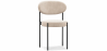 Buy Dining Chair - Upholstered in Velvet - Black Metal - Martha Beige 61003 in the United Kingdom