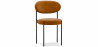 Buy Dining Chair - Upholstered in Velvet - Black Metal - Martha Mustard 61003 - in the UK