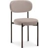 Buy Dining Chair - Upholstered in Velvet - Black Metal - Martha Cream 61003 in the United Kingdom