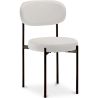 Buy Dining Chair - Upholstered in Velvet - Black Metal - Martha Cream 61003 in the United Kingdom