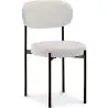 Buy Dining Chair - Upholstered in Velvet - Black Metal - Martha Cream 61003 in the United Kingdom