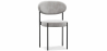 Buy Dining Chair - Upholstered in Velvet - Black Metal - Martha Light grey 61003 home delivery
