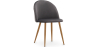Buy Dining Chair - Upholstered in Velvet - Backrest with Pattern - Bennett Dark grey 61146 in the United Kingdom