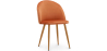 Buy Dining Chair - Upholstered in Velvet - Backrest with Pattern - Bennett Reddish orange 61146 - in the UK