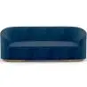Buy 3/4-Seater Velvet Upholstered Sofa - Treya Dark blue 60648 - in the UK
