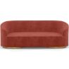 Buy 3/4-Seater Velvet Upholstered Sofa - Treya Red 60648 with a guarantee