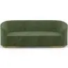 Buy 3/4-Seater Velvet Upholstered Sofa - Treya Olive 60648 home delivery