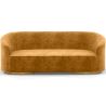 Buy 3/4-Seater Velvet Upholstered Sofa - Treya Mustard 60648 in the United Kingdom