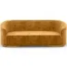 Buy 3/4-Seater Velvet Upholstered Sofa - Treya Mustard 60648 in the United Kingdom