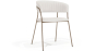 Buy Dining chair - Upholstered in Bouclé Fabric - Lona White 61148 - in the UK